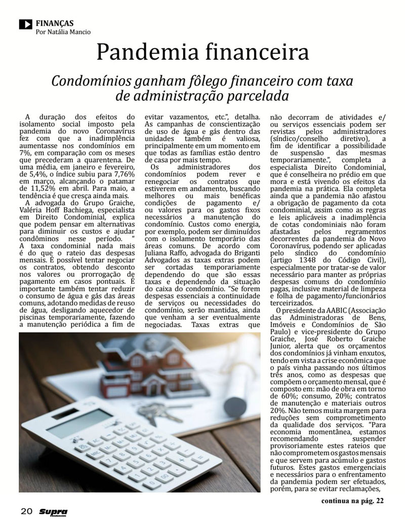 SUPRA: PANDEMIA FINANCEIRA